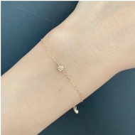 日本製 18k黃k金/玫瑰金/白k金 12分鑽石手鍊Tiffany