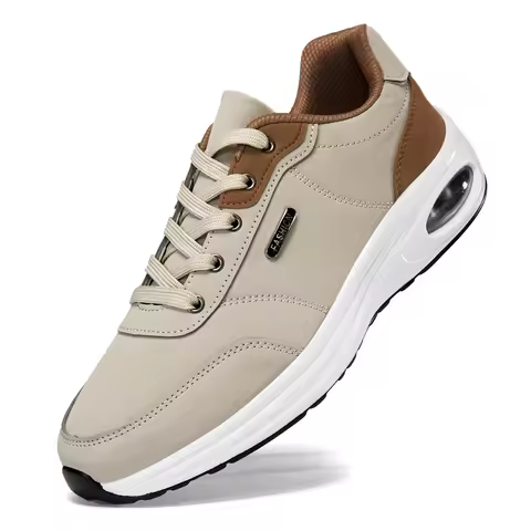 Men's Casual Sports Shoes Waterproof Walking Sports Shoes Casual Men's Leather Sports Shoes Non-slip