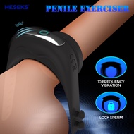 Vibrating Cock Ring Couples Vibrator Penis Male Adult Sex Toys for Women Men Pleasure Games Silicone Erection Products with 10 Vibrations