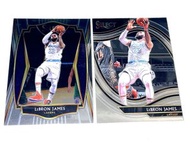🔥 2020-21 SELECT LEBRON JAMES COURTSIDE PRIZM LAKERS 2 cards lot basketball 籃球卡