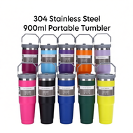 CS_ 900ml 304 Stainless Steel Handheld Thermos Insulated Vacuum Tumbler  Mugater Bottle with Straw H