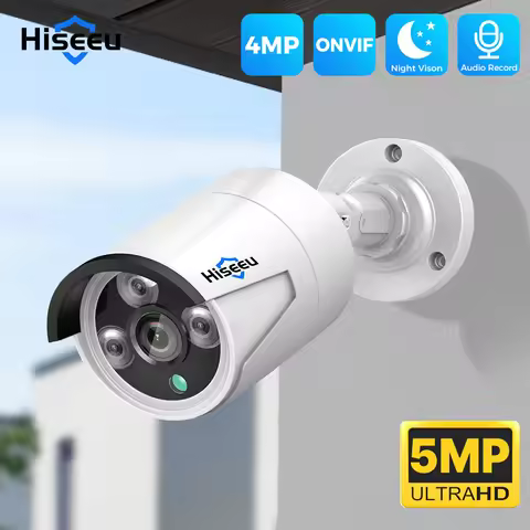 Hiseeu 4MP 5MP POE IP Surveillance Camera H.265 Infrared Night Vision Home Waterproof CCTV Camera P2