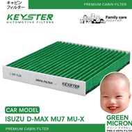 KEY-STER MICRON GREEN กรองแอร์ ISUZU D-MAX กรองฝุ่น PM2.5 , PM0.3 ได้ถึง 99% เพื่ออากาศบริสุทธิ์ภายในห้องโดยสาร