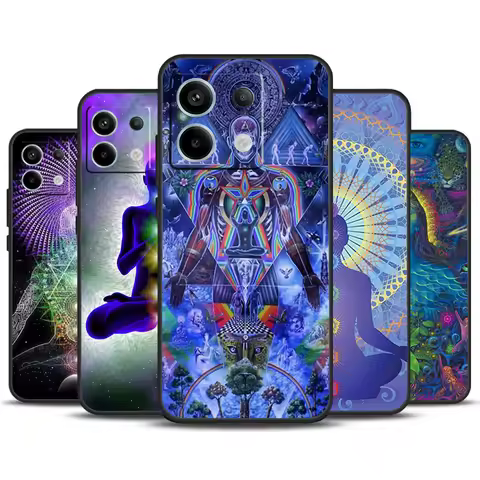 Mandala Chakra Insist Yoga Case For Redmi Note 13 Pro Plus 9 10 11 12 Pro 9S 10S 11S 12S Cover For R