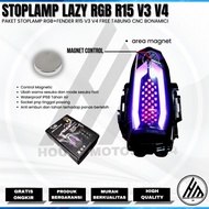 LAZY RGB PNP R15 REAR LIGHT V3 R15 V4 STOPLAMP LAZY R15 V3 V4 24 MODE 10 COLORS MAGNETIC CONTROL