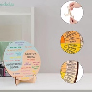 SERIRANIS Feelings Wheel, Mental Health Office Emotions Chart Office Desk Decor, Creative Double Sid