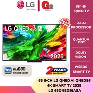 {Touch n Go Rebate1000-17/4-3/5/26} LG 65" QNED 4K Smart TV 65QNED86ASA Quantum Dot, AI Processor, T