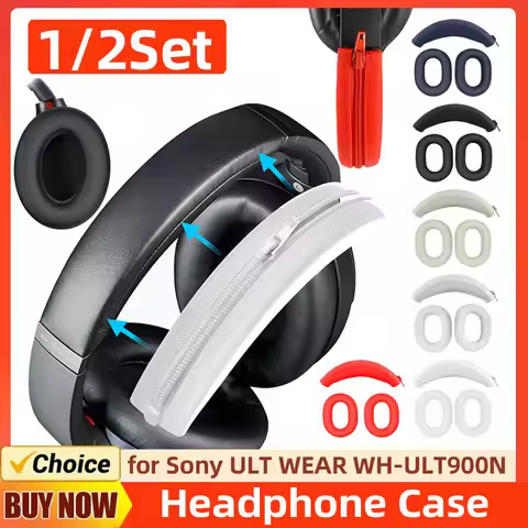 Silicone Ear Pads Cushion Cover Anti-Scratch Earpads Headbeam Sleeve Headphone Cover for Sony ULT WE
