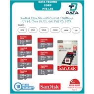 SG LOCAL - SanDisk Ultra MicroSD Memory Card SQUAB,A1, C10, U1, UHS-I, 140MB/s R, 4x6, 10Y - 32GB I 