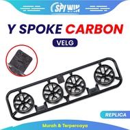 Rep Velg Y Spoke Carbon 95412 Loose Pack Tamiya