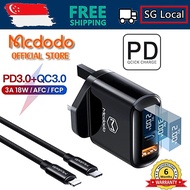 Local Delivery - MCDODO 20W Super Fast Charger Adapter + PD Cable / PD + QC Super Fast Quick Charging / UK Plug