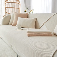 L Shape Sofa Cushion 1 2 3 4 Seater Cotton Linen Fabric Non-slip Linen Modern Japanese White Sofa Cloth Cover Furniture Cover