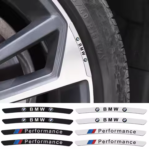 4Pcs Aluminum Car Styling Wheel Hub Badge Tire Rim Stickers For BMW M Emblem E46 E36 E34 F10 E90 F30