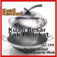 Kuali Non Stick Honeycomb Wok Stainless Steel Honeycomb Non Stick Wok Kuali Honeycomb Kuali Besar Do
