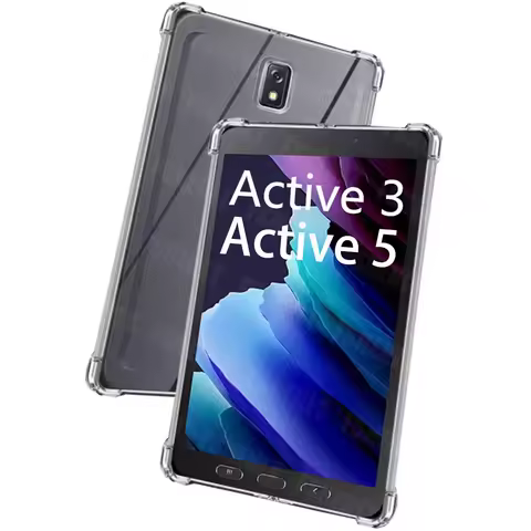 Clear Case For Samsung Galaxy Tab Active 3 2020 (8.0") SM-T570/T575/T577 TPU Cover For Tab Active 5 