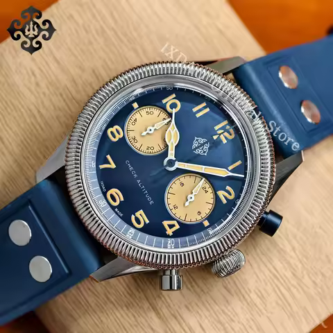 2025 New IXDAO 39mm Pilot Men Quartz Watches Peregrine Falcon Series VK64 Sapphire Stainless Steel S