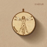 EMJOUR Double-Sided Embroidery Charm-Klimt [Witruvian] | World Famous Painting Gift Key Ring Bag Acc