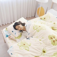 超柔瞬暖法蘭絨床包 被套 鋪棉暖暖被/床單 兩用被毯/FL047