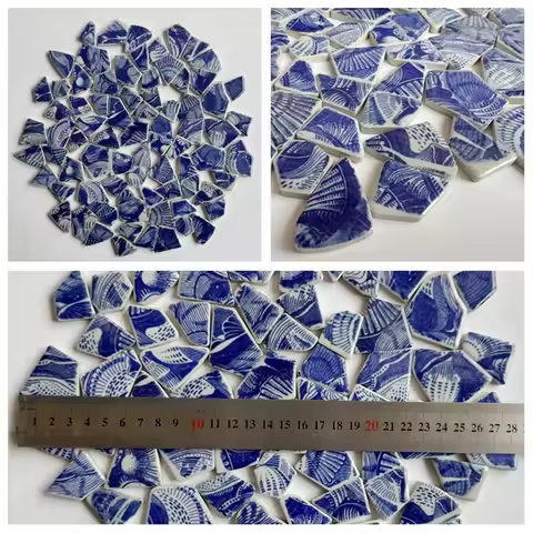 Ceramic Fragments Mosaic Tile Pool Fish Pond Bathroom Background Wall Decor Wear-resistant Tiles Diy