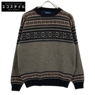 Pendleton 90年代美國製造灰色費爾島針織毛衣，小號