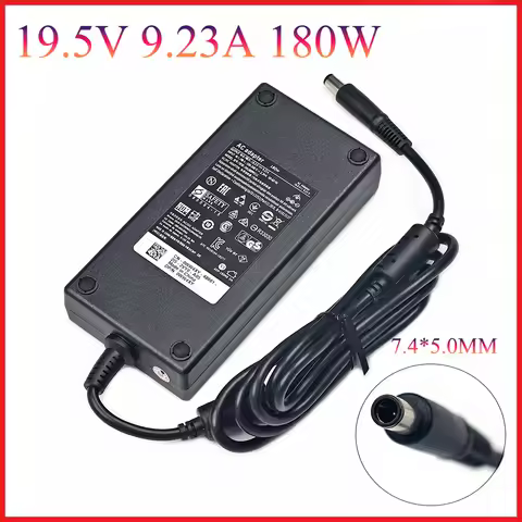180W 19.5V 9.23A 7.4*5.0mm Laptop Adapter for Dell Precision M4600 M4700 M4800 Alienware 13 R3 Charg