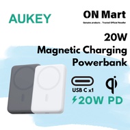 Aukey PB-MS04 10000mAh 20W Magnetic Ultra Slim Wireless Powerbank | 2 Year Warranty