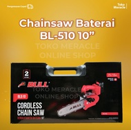 BULL Cordless Chainsaw BL510 10" Chainsaw 2 Baterai