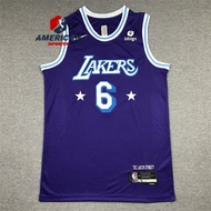 2022 Men's NBA Los Angeles Lakers LeBron James Jersey purple Basketball Jersey