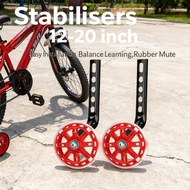 1 Roda Tepi Stabilisers 12-20 inch Wheel Bike Training Bike pair