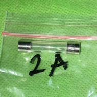 Large 2A fuse 2 glass fuse tube safety fuse 250v a