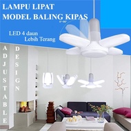 Lampu Lipat Bohlam Fan Blade LED / Lampu Kipas LED Model Daun / Lampu Lipat Kipas 28W LAMPU LED SUPER TERANG