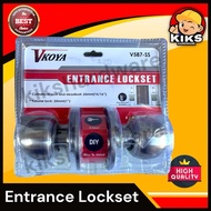 Doorknob Heavyduty Entrance Lockset 3keys Cylindrical Lock and Dead Bolt Tubulat Lock 25mm and 23mm