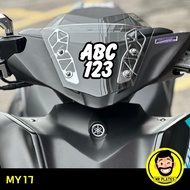 Sticker Number Plate/ Sticker Cutting Plates Depan Motor (Number Saiz Blh Adjust) Fast Delivery