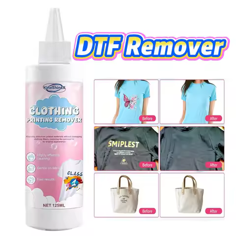DTF Print Remover Sticker Liquid Print Remover Clothes Adhesive Letter Sticker DTF Textile Shirts Re