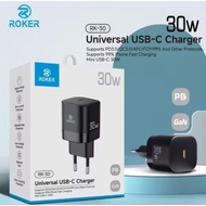 ROKER RK30 GaN 30W PD Fast Charger USB-C Original – Universal Super Fast Charger hp, tablet, Laptop,