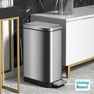 Stainless Steel Pedal Soft Closing Dust Bin - 10L, 15L, 18L  - Durable & Stylish Trash Can for Home 