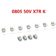 100pcs 0805 50V X7R C0G MLCC Ceramic chip capacitor 1PF 1.5 2.2 3.3 4.7 10UF 15 22 24 33 36 47 100 1