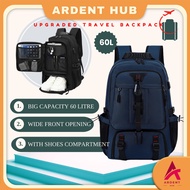 50-80L Bag Lelaki beg travel Backpack hiking Bag with shoe compartment 15.6/17/18 inch laptop bag pa