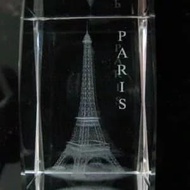 Pajangan Kristal Lukisan Menara Eiffel Paris Souvenir Mancanegara