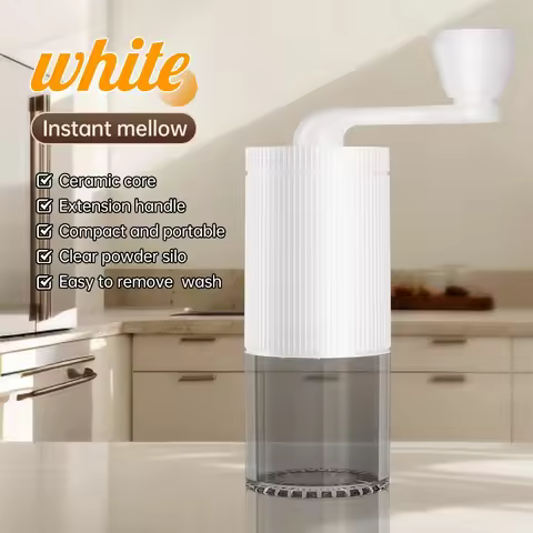 Manual coffee grinder, portable grinder, round grinder, kitchen adjustable thickness ceramic core, h