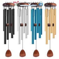 CHAMPIONO Metal Tubes Windchime, Aluminum 6 Rods Aluminum Wind Chimes,  Large Pendant Zen Atmosphere
