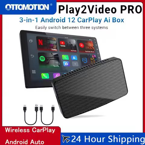 2024 AI Box Wireless Carplay & Android Auto Multimedia Video Adapter Play2Video Pro Built in Youtube