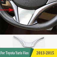 For Toyota Yaris Vios Sedan 2013 2014 2015 Matte Steering Wheel Trim Protector Cover Car Interior Ac