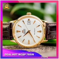 { RẺ VÔ ĐỐI }{ BẢO TÍN ĐỒNG HỒ SHOP SỊN LAZADA } Đồng Hồ Orient Bambino Số Cọc Vàng Trắng Chống Sôc