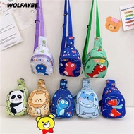 WOLFAYBE Chest Pack Bag, Portable Nylon Children's Shoulder Bag, Creative Cartoon Cute Crossbody Bag