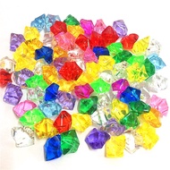100PCS Plastic Gems Ice Grains Colorful Stones Children Jewels Acrylic Jewels Ice Counter Crystal Di