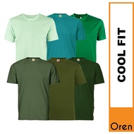 【BEST SELLER】OREN SPORT Baju T Shirt Microfiber Lelaki Perempuan Round Neck Lengan Pendek QD04 F
