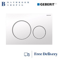 Geberit Sigma20 Actuator Plate 115.882.KJ.1 | White Bright Chrome Toilet flush plate