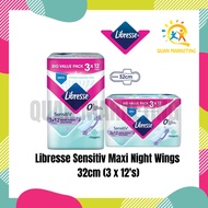 Libresse Sensitiv Maxi Night Wings 32cm (3 x 12's)