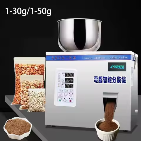 1-30g/1-50g Auto Stainless Steel Particle Powder Bag Weighing Filling Machine Weighing Subpackage De